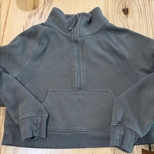 lululemon athletica army green Scuba Half-Zip Sweatshirt